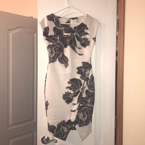 Bar iii Black and white floral dress